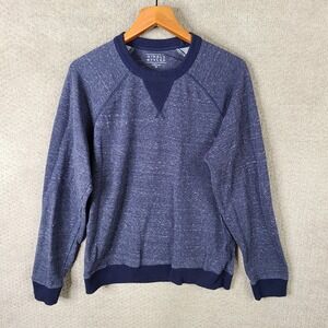 Simply Styled Sweater Mens Medium Blue Heather Crew Neck Sweatshirt Cotton Blend